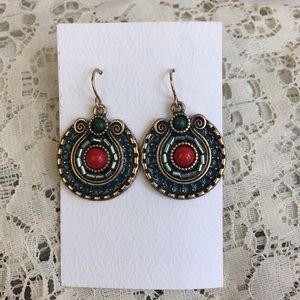 Tazza beaded medallion earrings